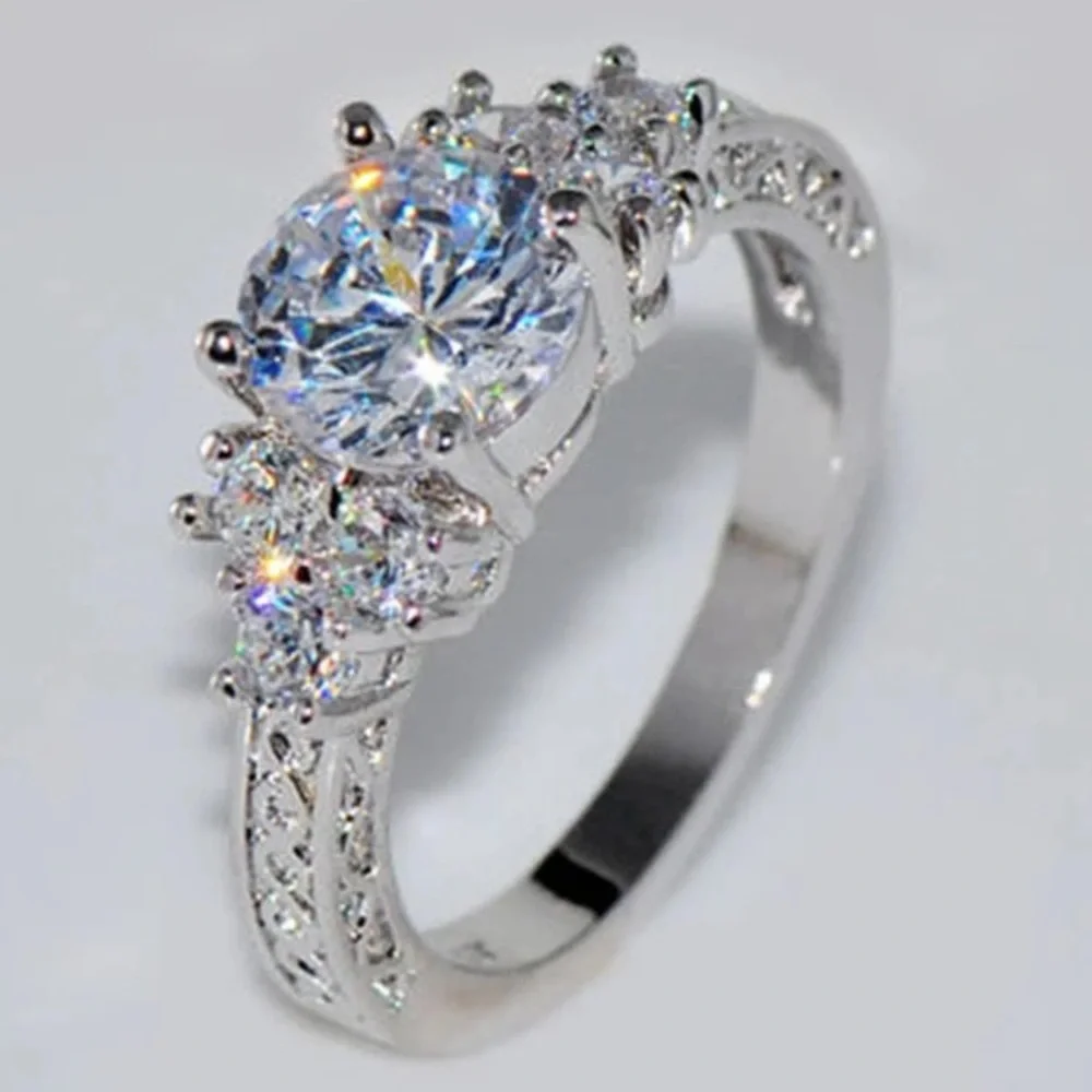 Stainless Steel Simulated Diamond Ring